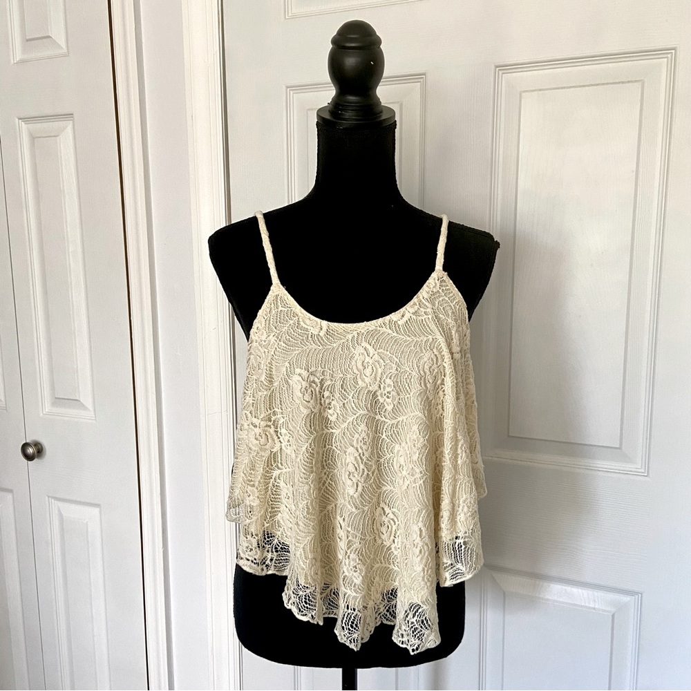 Pins and Needles Lace Tank Top